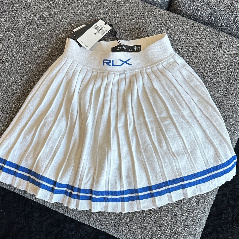 NWT Ralph Lauren White and Blue tennis skirt